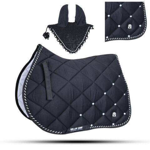 Numnah Horse Saddle Pad With Matching Ear Bonnet